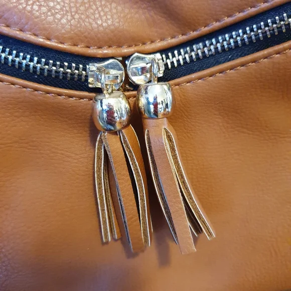 Brown Clutch with Gold Tassels ✨️ - Picture 3 of 8